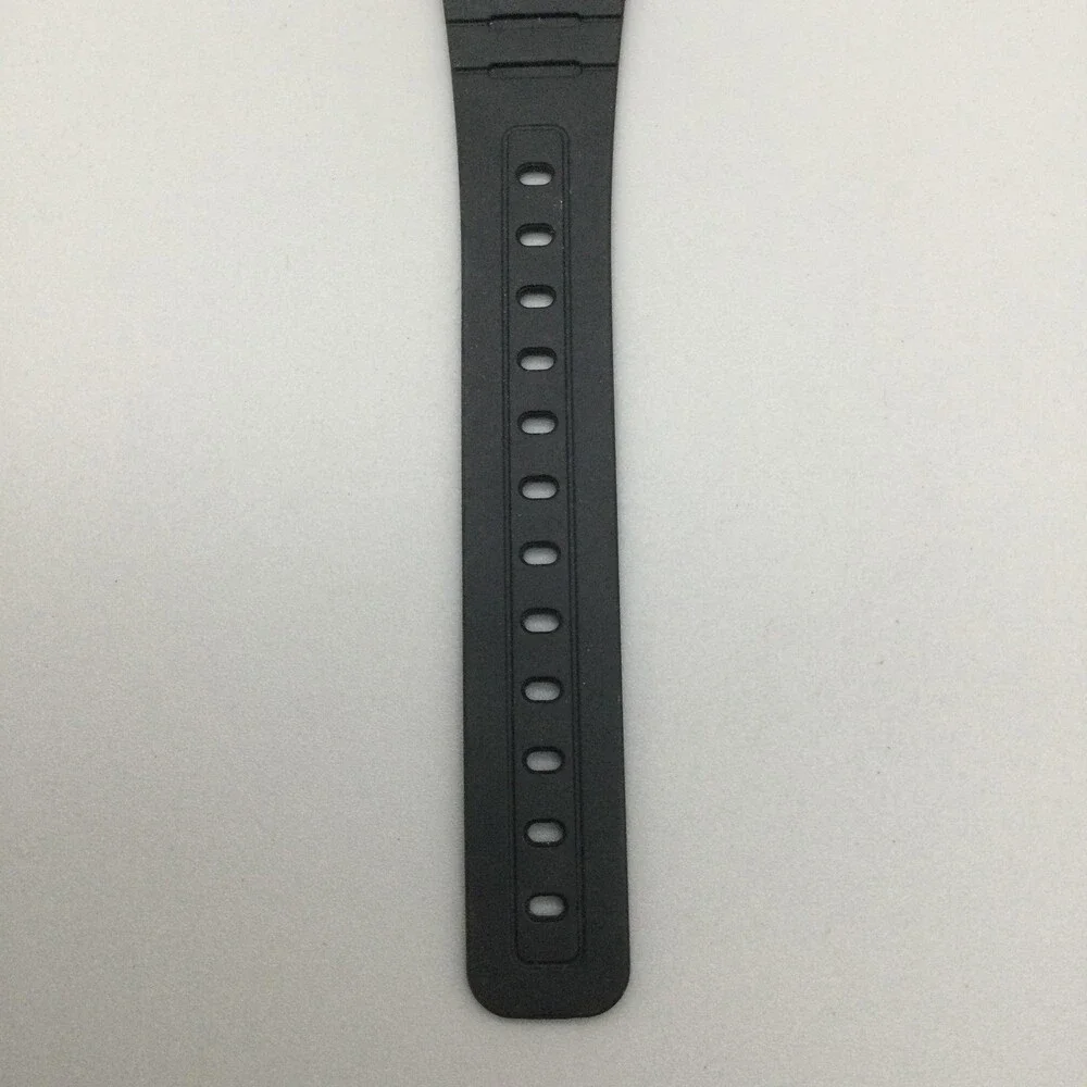 Casio 593 F-91W Mens Watch 33mm Silver Tone Black Resin Digital Alarm Chronoo